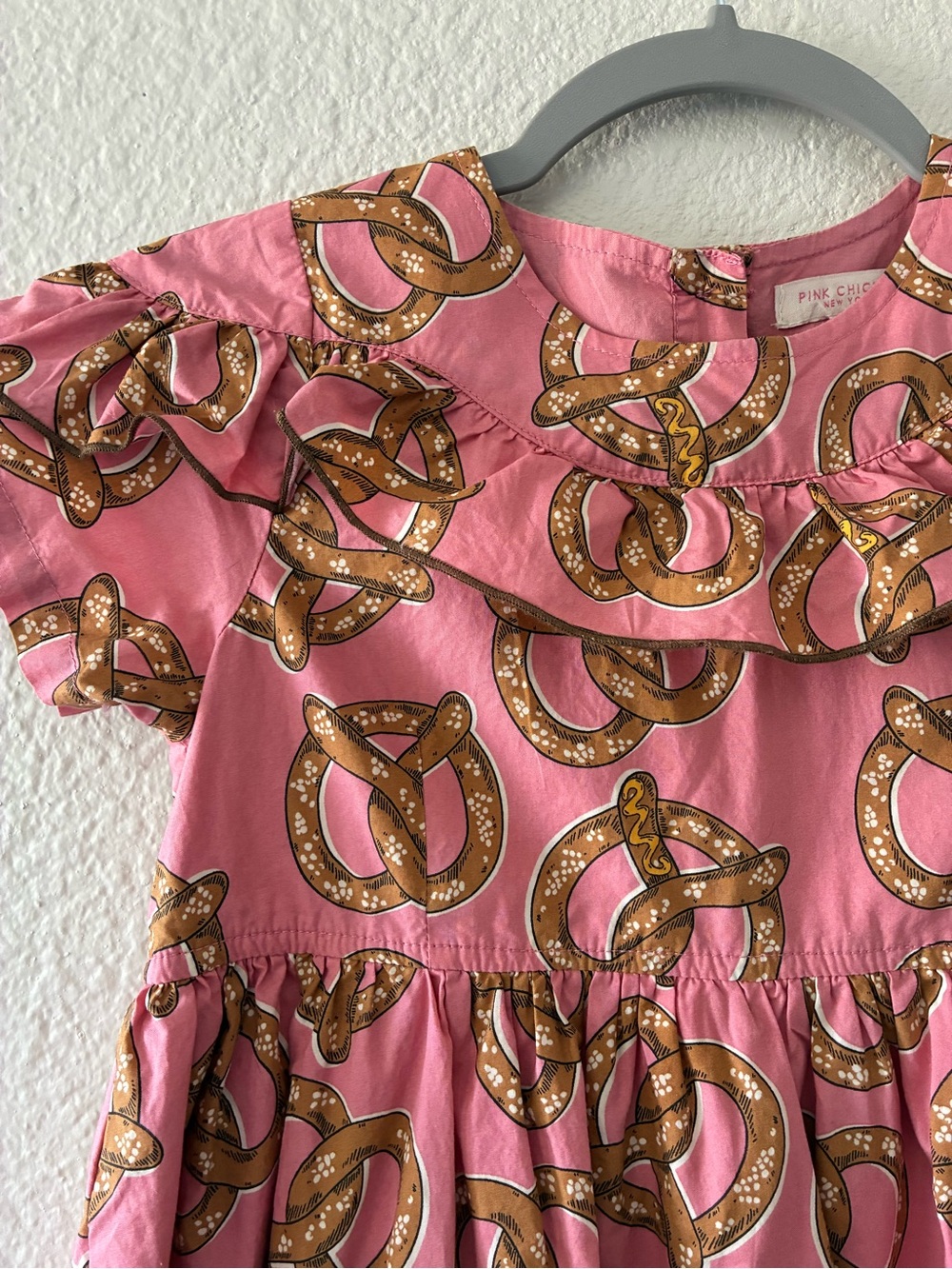 Pink Chicken Pink Pretzel-Print Cotton Dress - Picture 3 of 5